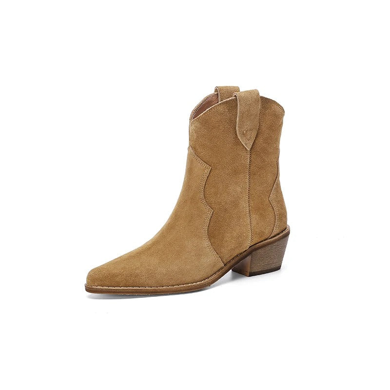Spitzes Wedge-Ankle-Boots