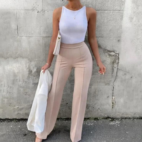 Damen Slim Flared Hose