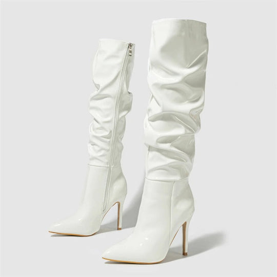 Frauen Über-den-Knie Stiefel Leder Stil