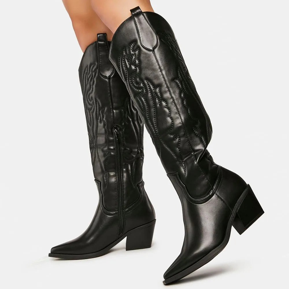 Robuste Cowboystiefel Bis Zum Knie