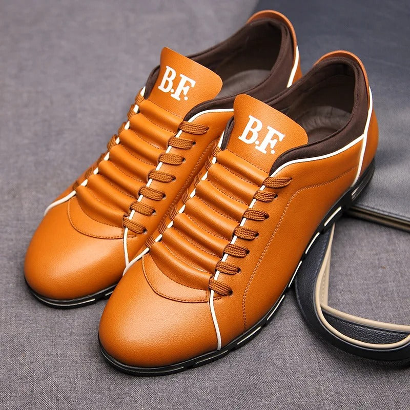 Männer Mode solide Lederschuhe
