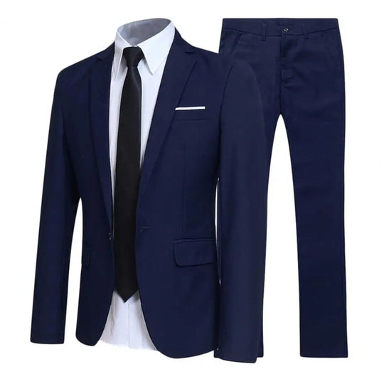 Locker Geschnittenes Anzug Satz mit Revers Blazer und Hose für Männer