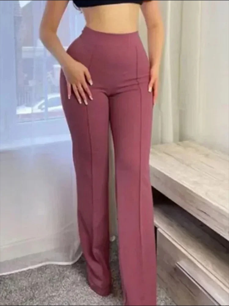 Damen Slim Flared Hose