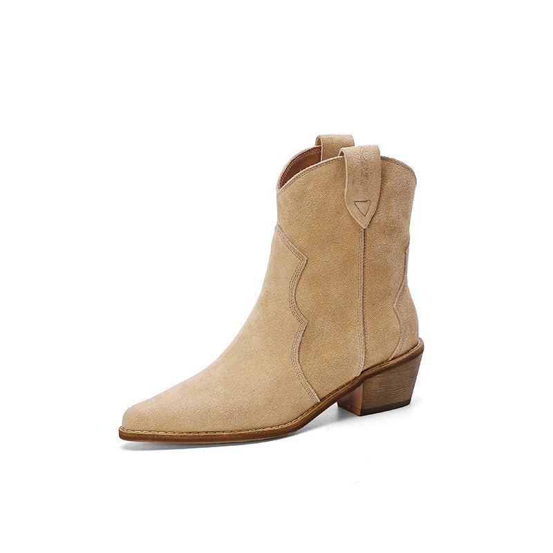 Spitzes Wedge-Ankle-Boots