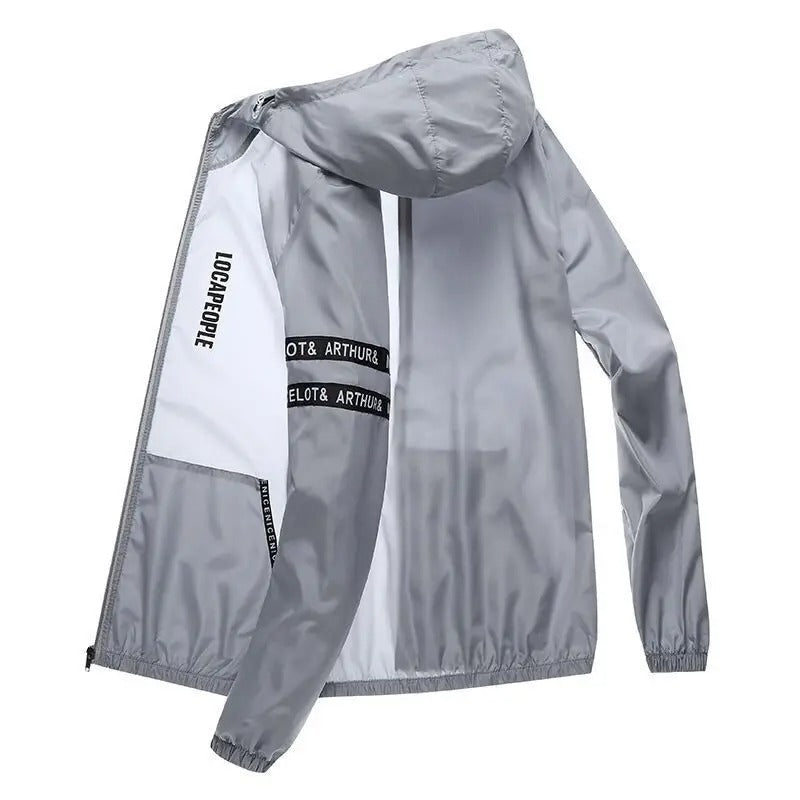 Leichte Sommerjacke für Männer mit Langen Ärmeln und Uv-Schutz