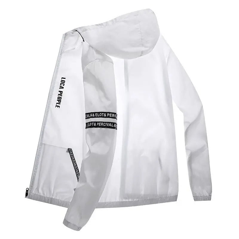 Leichte Sommerjacke für Männer mit Langen Ärmeln und Uv-Schutz