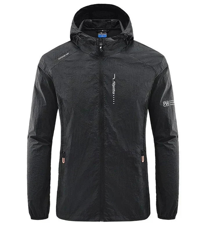 Herren Windbreaker Jacke - Voller Reißverschluss und Kapuze