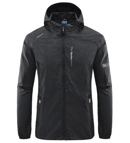 Herren Windbreaker Jacke - Voller Reißverschluss und Kapuze
