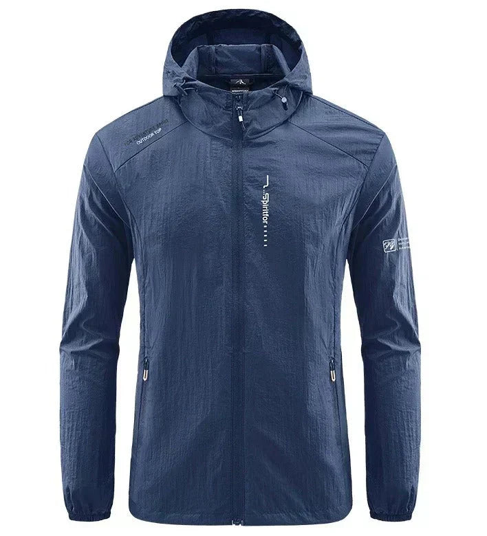 Herren Windbreaker Jacke - Voller Reißverschluss und Kapuze