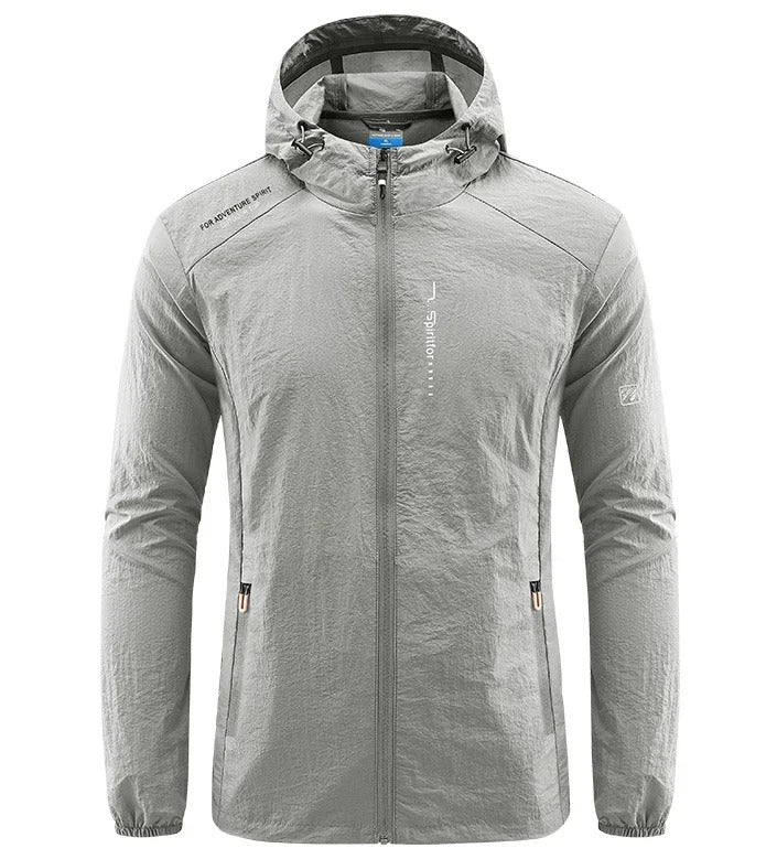 Herren Windbreaker Jacke - Voller Reißverschluss und Kapuze