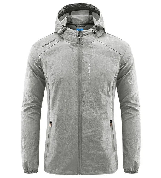 Herren Windbreaker Jacke - Voller Reißverschluss und Kapuze