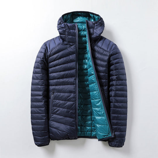 Leichte Daunenjacke mit Kontrastfutter Polyester Warm und Praktisch