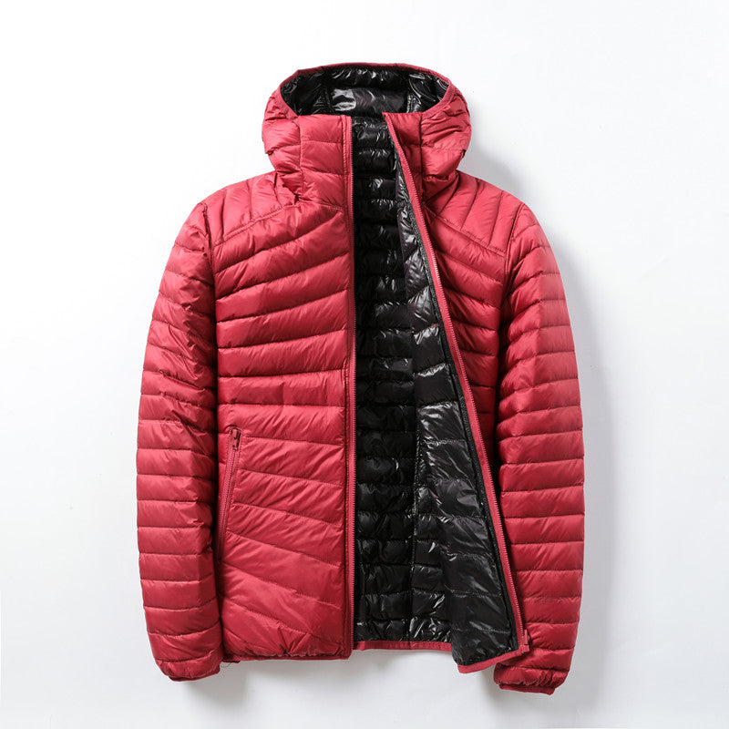 Leichte Daunenjacke mit Kontrastfutter Polyester Warm und Praktisch