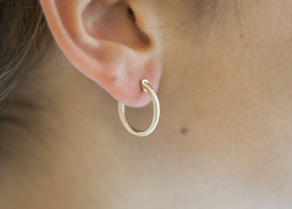 Vergoldete Creolen // 20 mm | Shop Nory