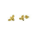 Vergoldete Bienen Ohrstecker – zarte Emaille-Details, feminin & verspielt | Shop Nory