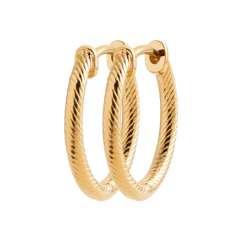 Vergoldete Creolen // 20 mm | Shop Nory