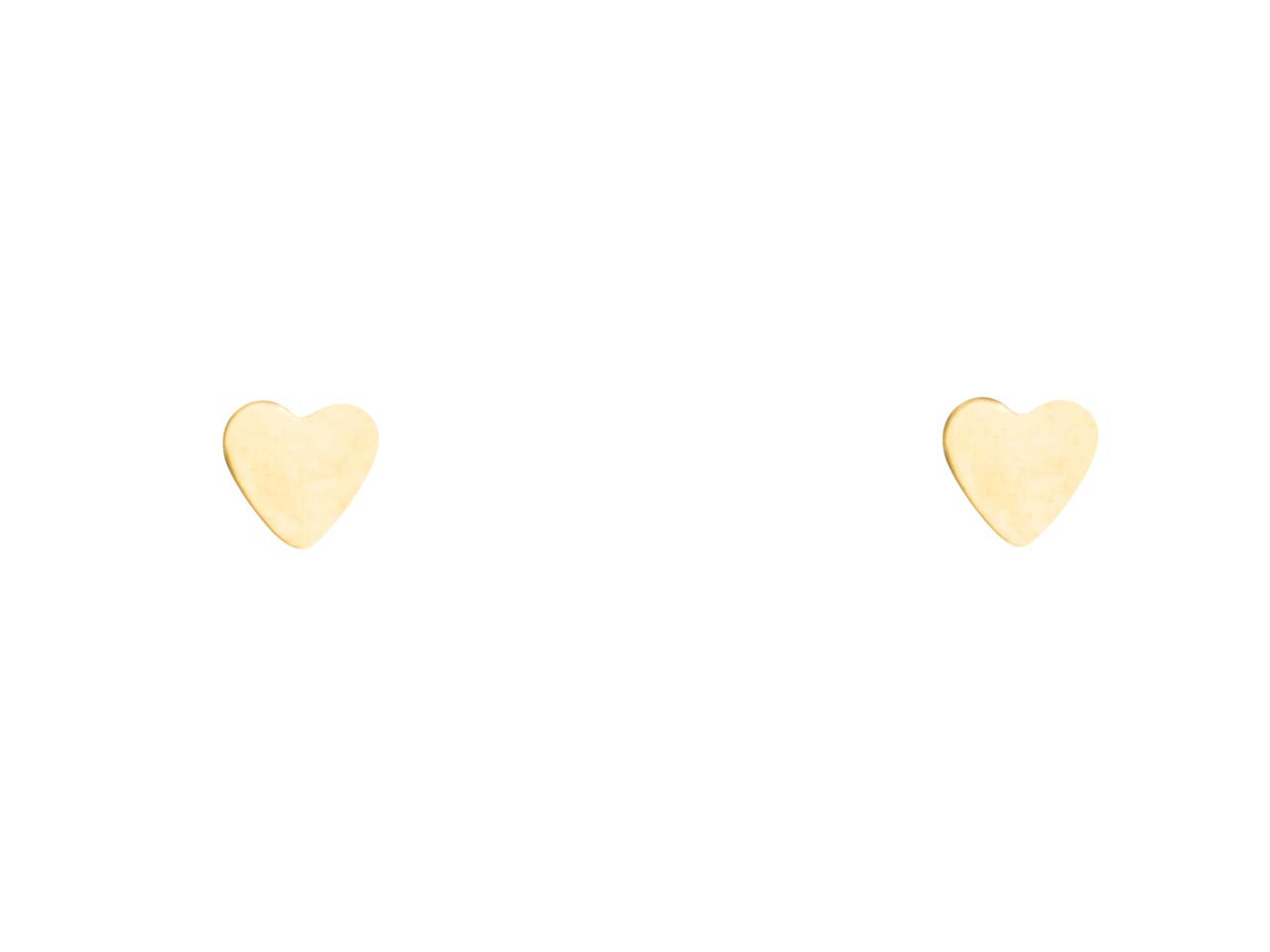Vergoldete Herz Ohrringe – kleine goldene Ohrstecker, hypoallergen | Shop Nory