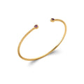 Vergoldetes Armband mit Amethyst – elegantes offenes Armband | Shop Nory