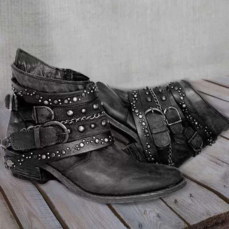 Vintage Slip-On Damenstiefel
