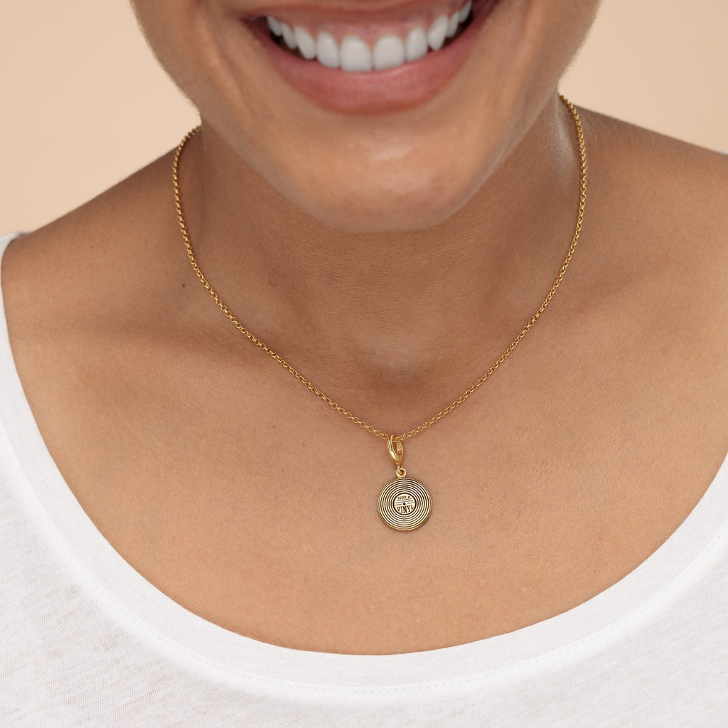 Gold Vinyl Record Charm Necklace | Shop Nory