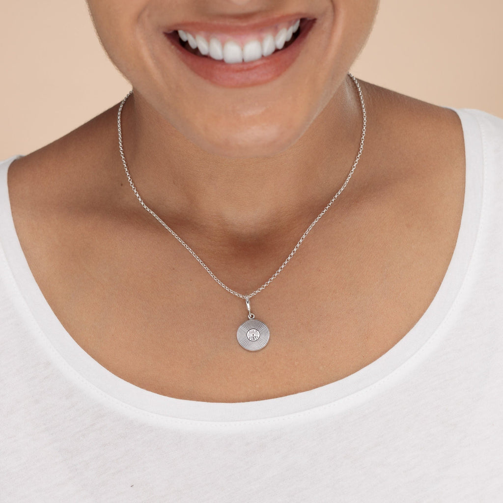 Silber Vinyl Schallplatten Charm Halskette | Shop Nory