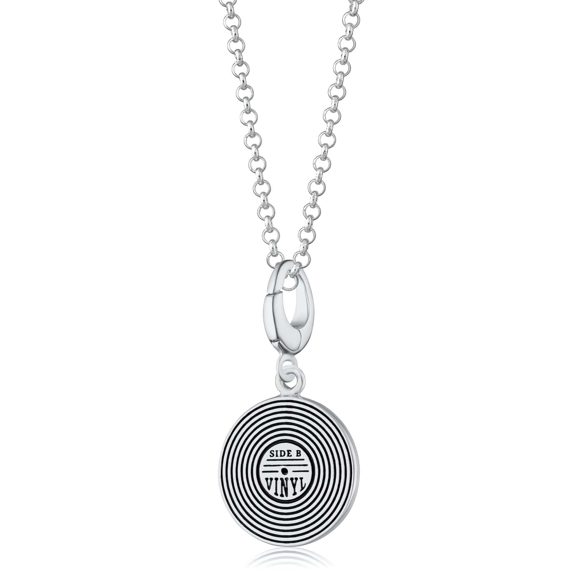 Silber Vinyl Schallplatten Charm Halskette | Shop Nory