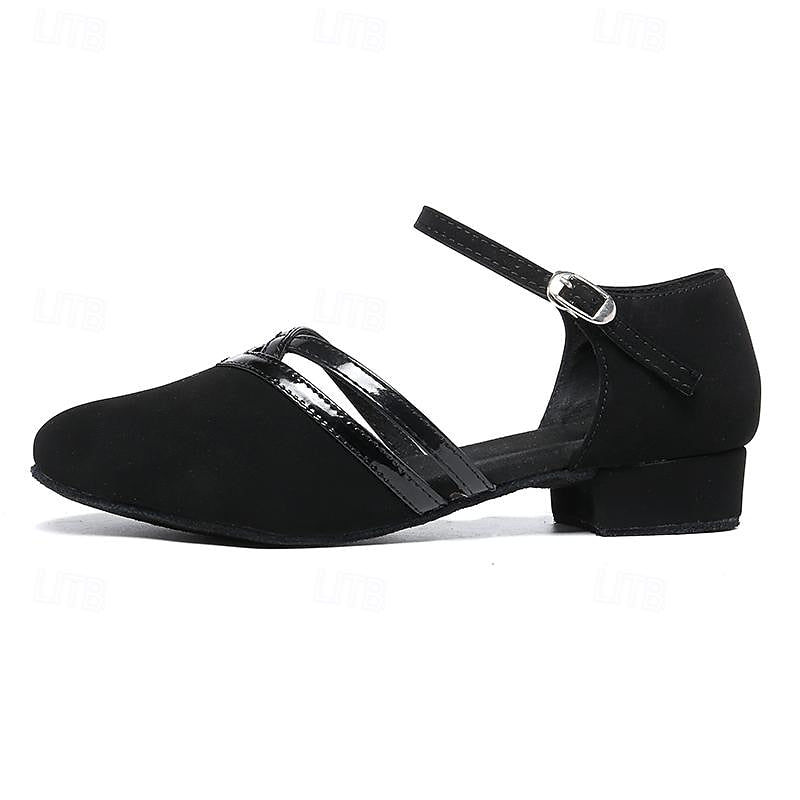 ShopNory | Moderne Tanzschuhe für Damen Schwarz Hochwertiges Wildleder