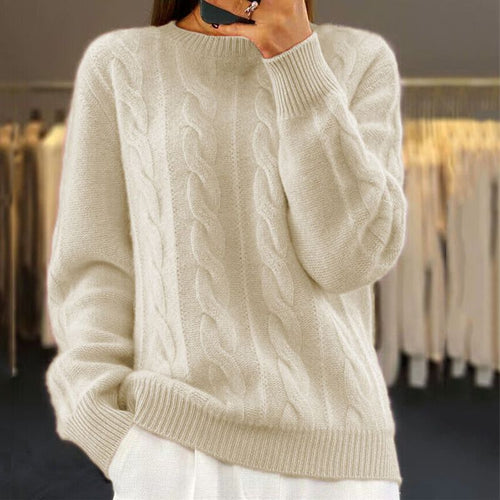 Warme Strickpullover für Frauen