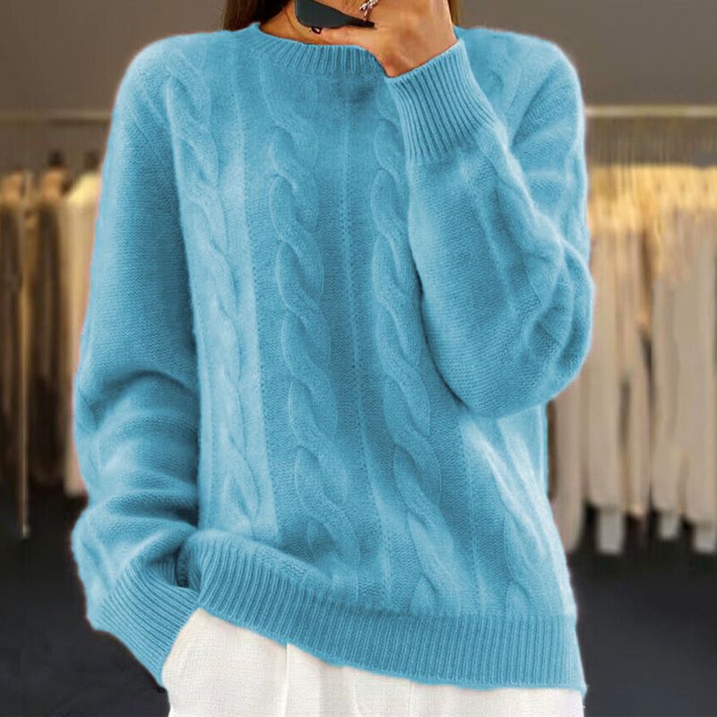 Warme Strickpullover für Frauen