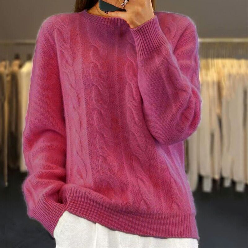 Warme Strickpullover für Frauen
