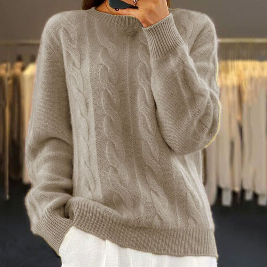 Warme Strickpullover für Frauen