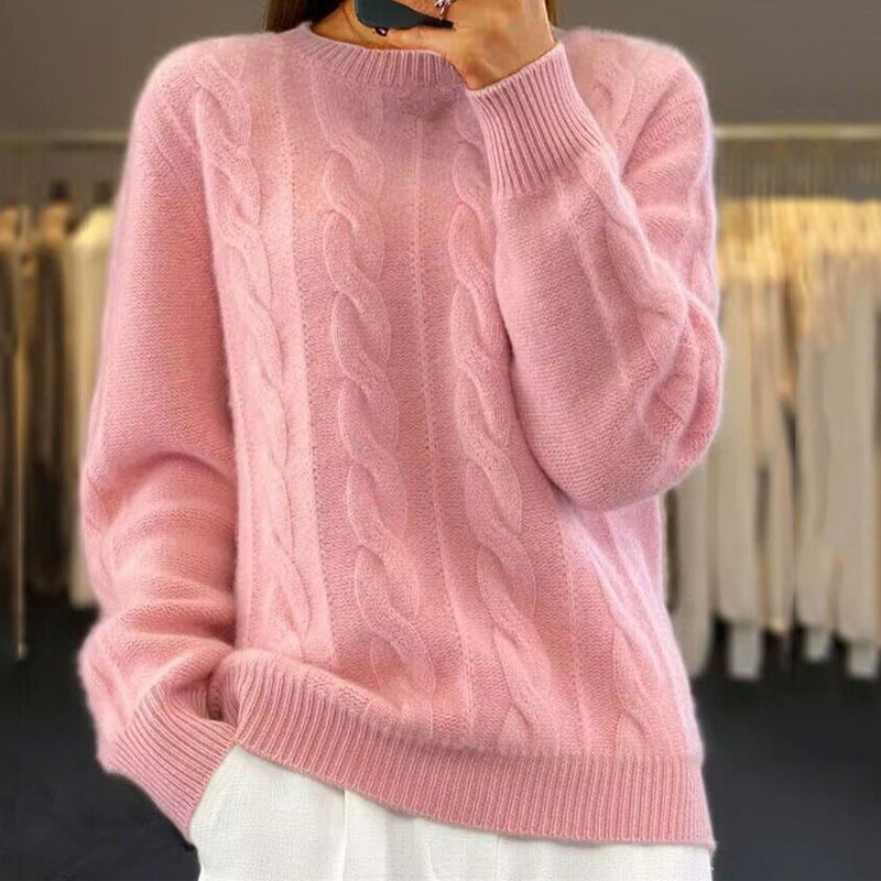 Warme Strickpullover für Frauen