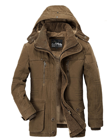 Warme Männer Winterjacke mit Fleece