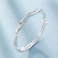 925 Sterling Silber Gewebe Armreifen | Shop Nory
