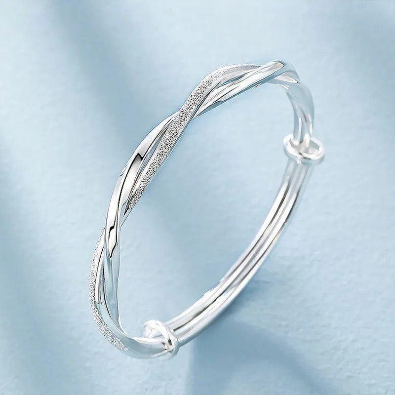 925 Sterling Silber Gewebe Armreifen | Shop Nory