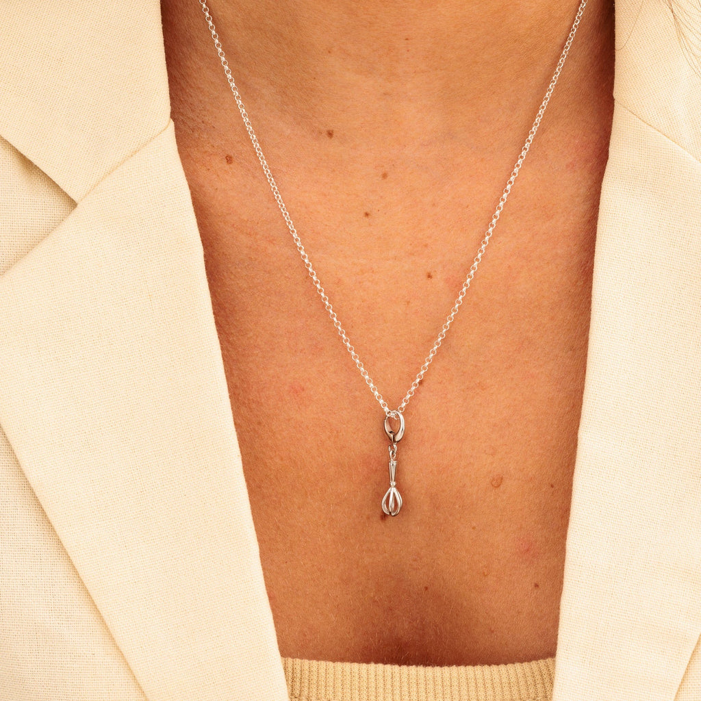 Silber Schneebesen Charm Halskette | Shop Nory