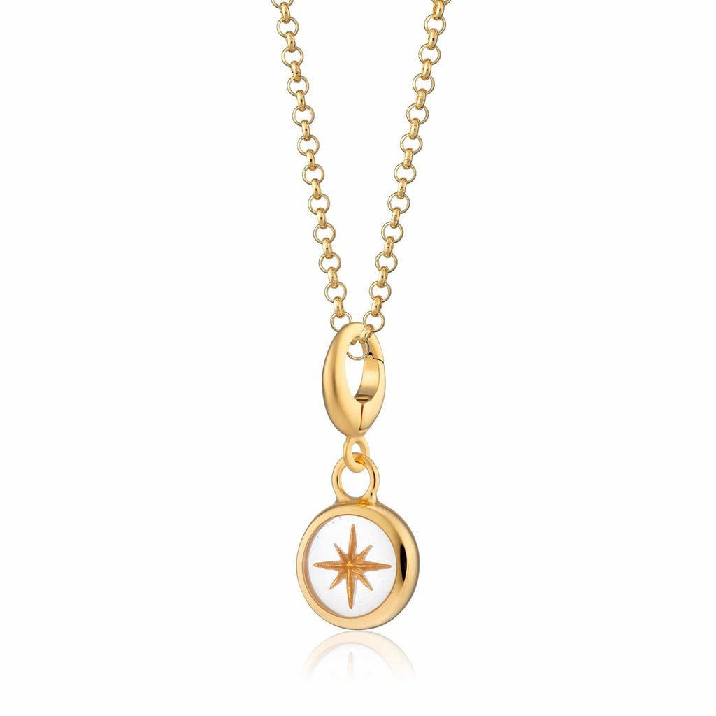 Goldene Weiße Sternharz Capture Charm Halskette | Shop Nory
