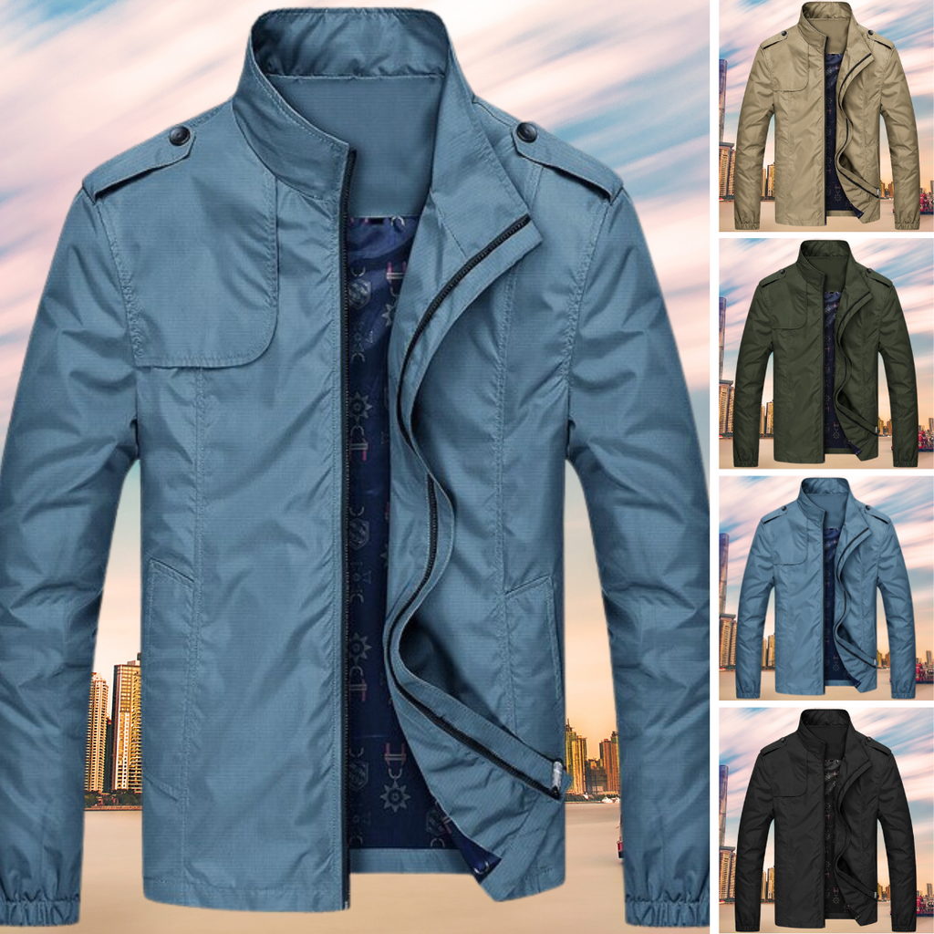 Winddichte Herrenjacke mit Kragen