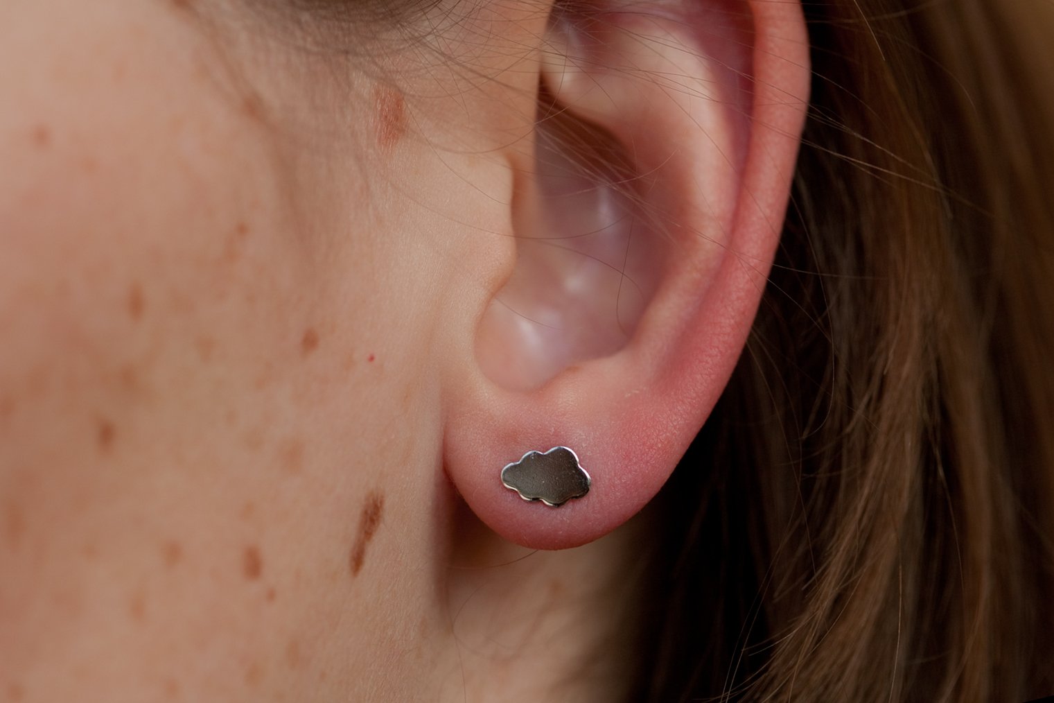 Ohrringe Wolke Ohrstecker aus Silber | Shop Nory