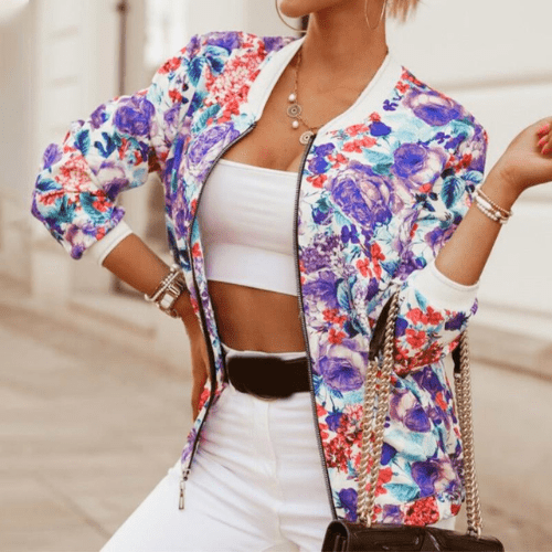 Damenjacke Weinlese Kleidungsstil Damen Übergangsjacke Perfekt für Schichten