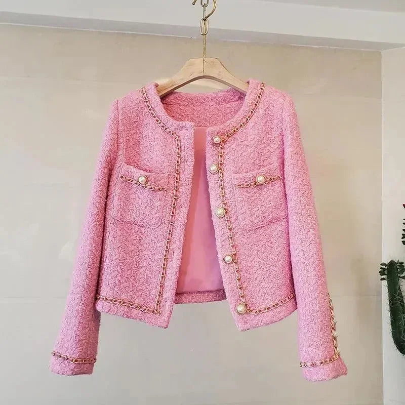 Damen Tweed Slim Fit Jacke