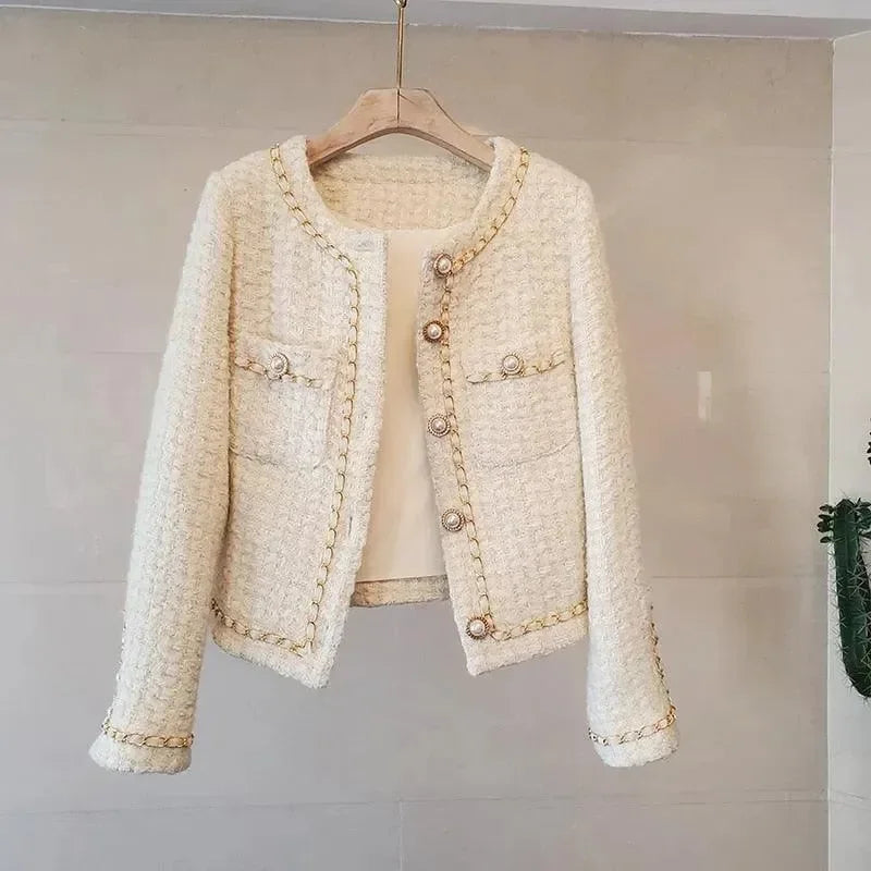 Damen Tweed Slim Fit Jacke