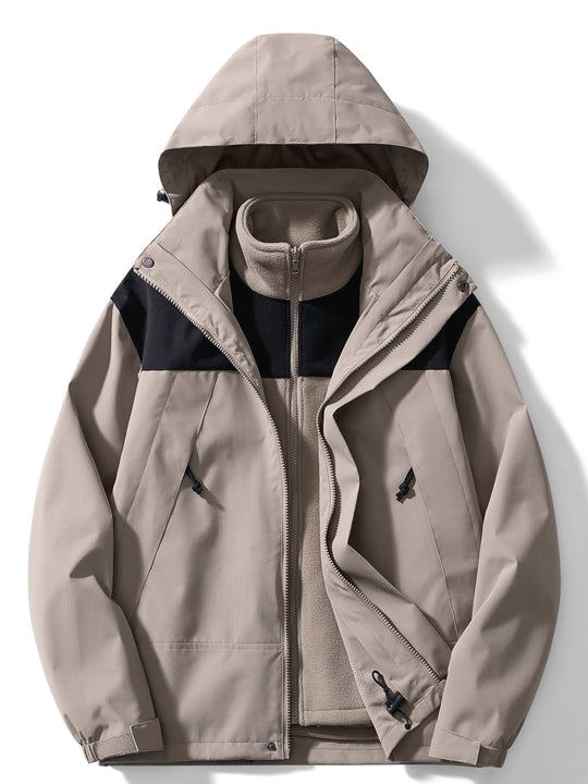 Damen Fleece 3-in-1 Winterjacke mit Kapuze & Wärmefunktion | ShopNory