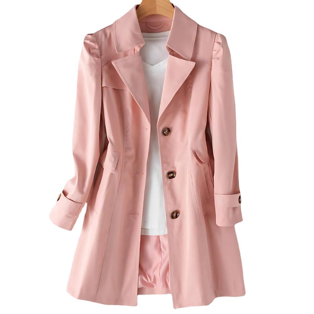 Damen Beiger Trenchcoat - Wasserabweisend Mittellang