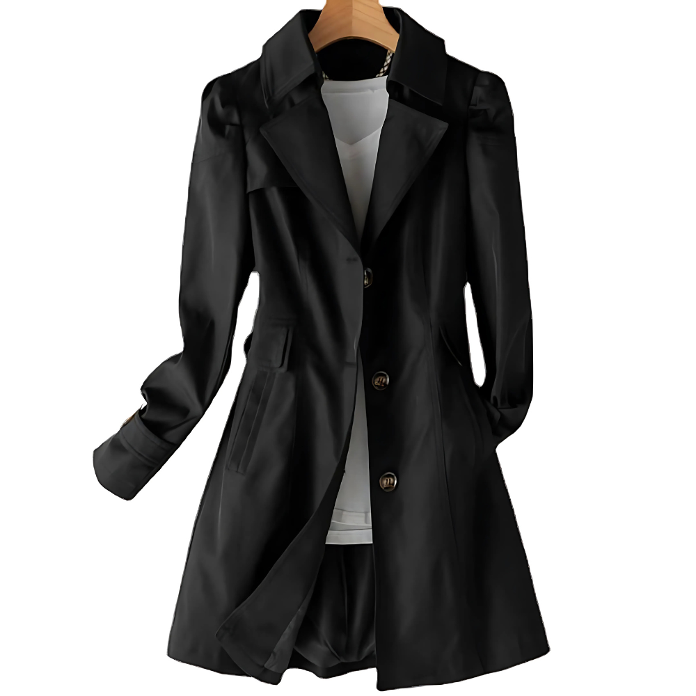Damen Beiger Trenchcoat - Wasserabweisend Mittellang