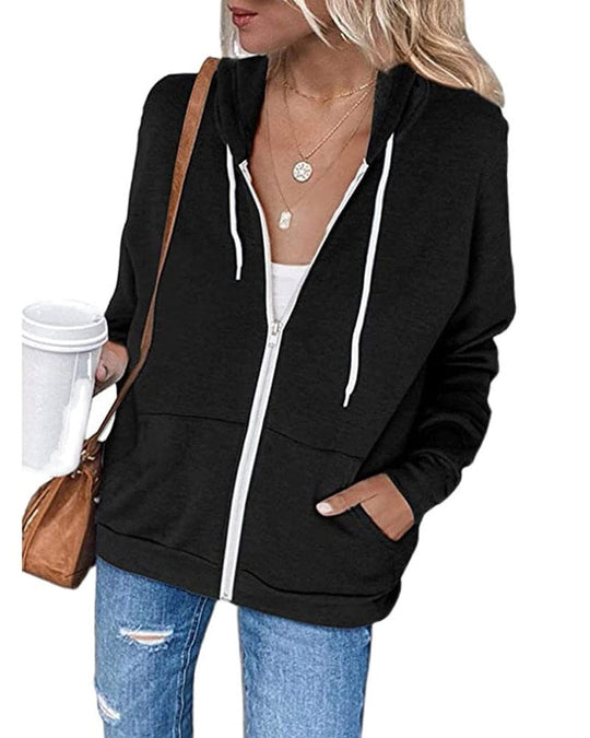 Shopnory | Damen Reißverschluss Hoodie