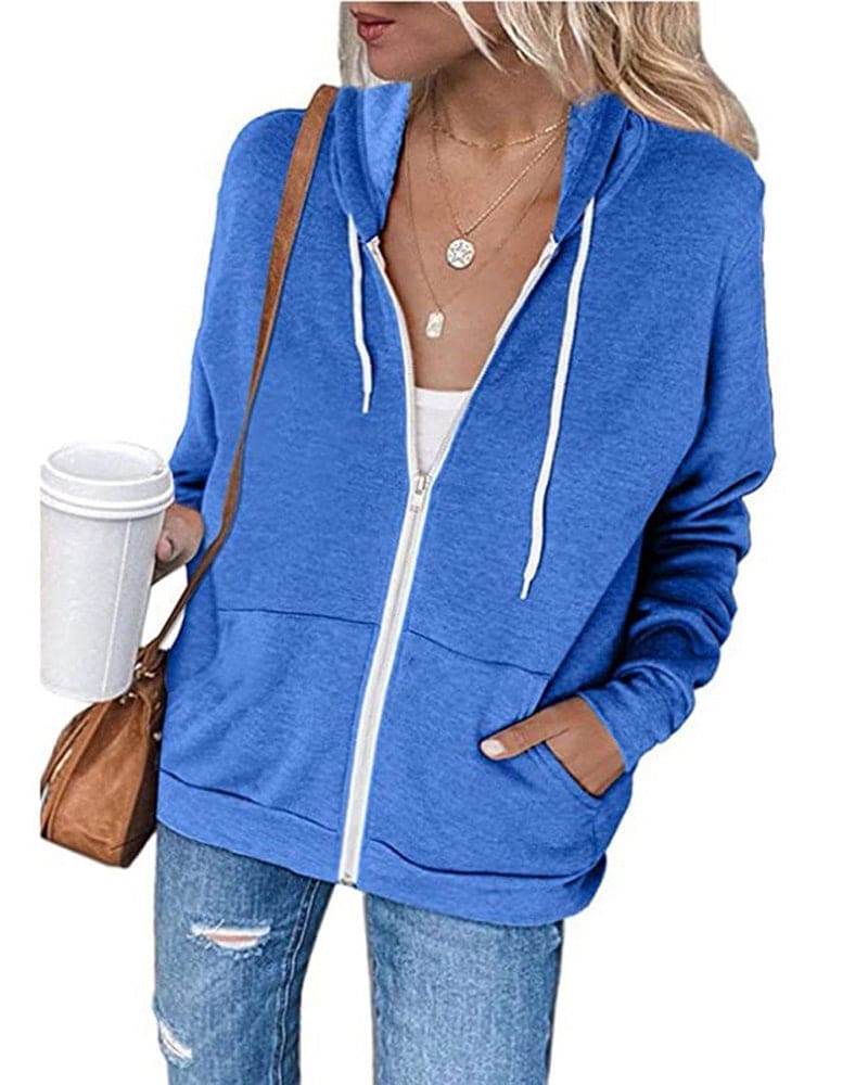 Shopnory | Damen Reißverschluss Hoodie