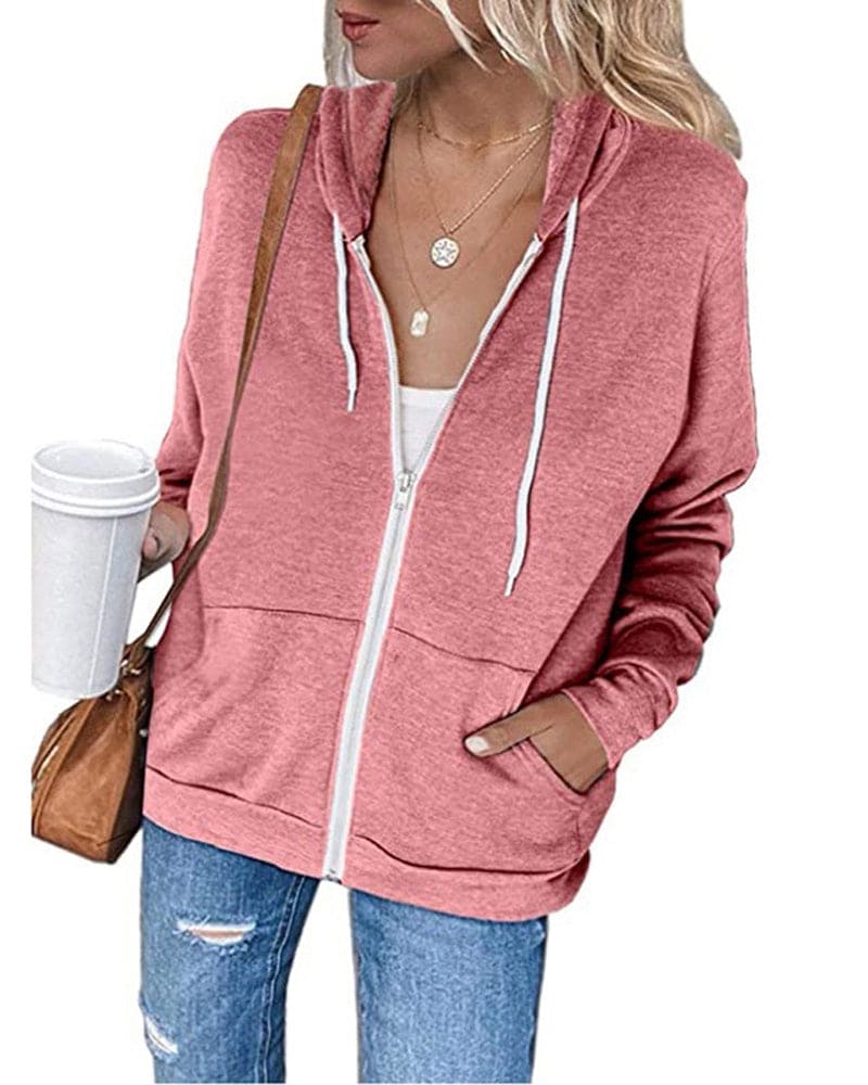 Shopnory | Damen Reißverschluss Hoodie