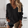 Woll V-Ausschnitt Pullover für Damen