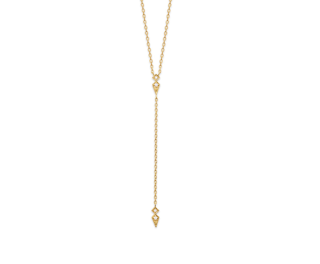 Y-Halskette mit zirkonium - 18 Karat vergoldet | Shop Nory
